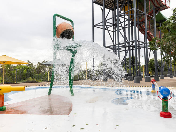 Slip and slide at Palmerston Water Park