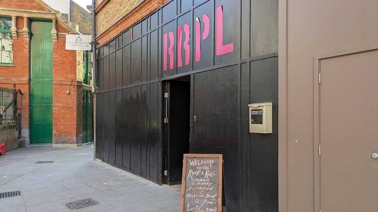 Mick Jones’ Rock and Roll Public Library exterior shot