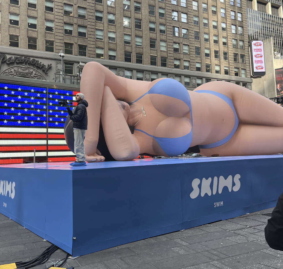 A giant Kim Kardashian blow-up doll has just taken over Times Square