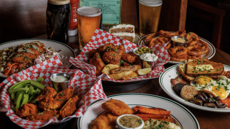 Assortment of dishes from Kelly’s Irish Pub