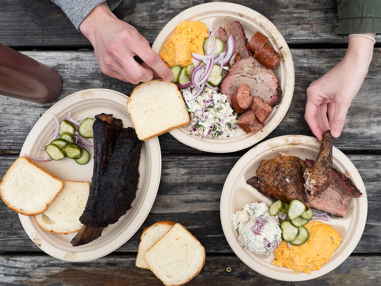 Barbecue plates served during SXSW