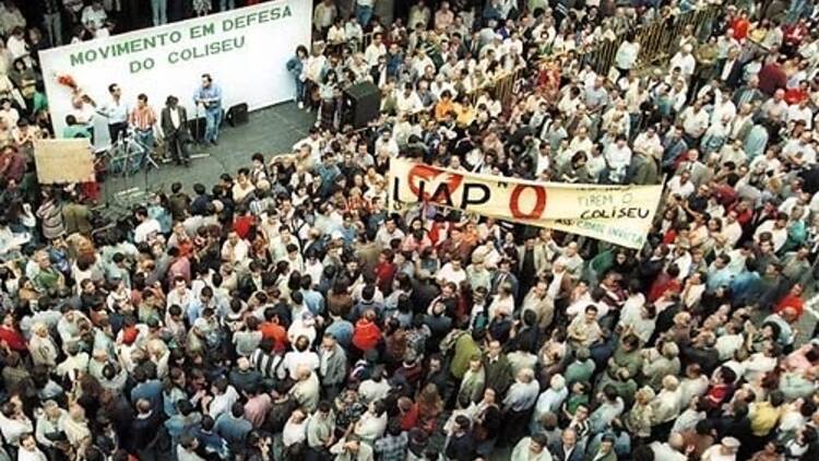 Manifestação em defesa do Coliseu do Porto