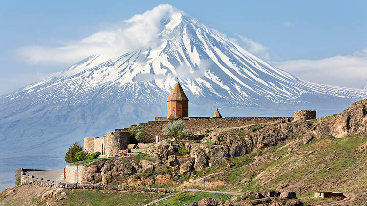 Khor Virap Church with Ararat Mountain, Armenia.