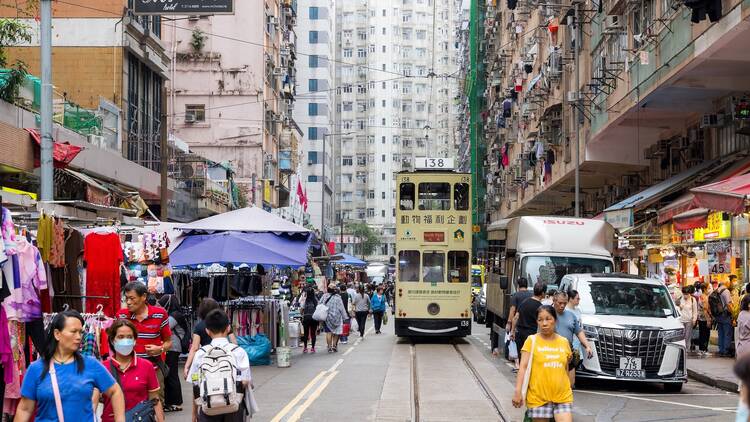 Hong Kong double decker street car