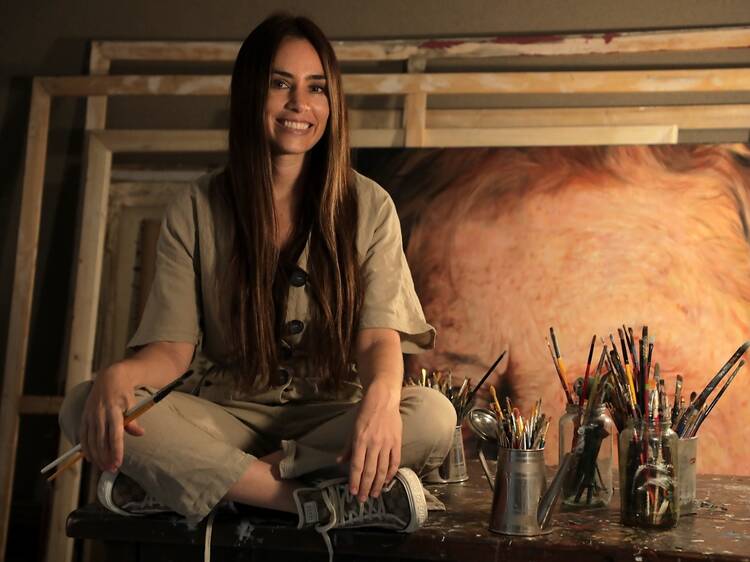 Florencia Aise, the Mendoza painter and a leading figure in hyperrealism