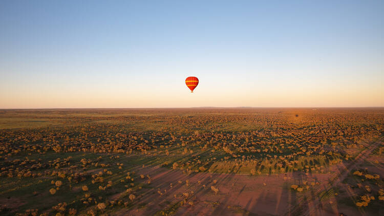 Witness the sunrise from a hot air balloon