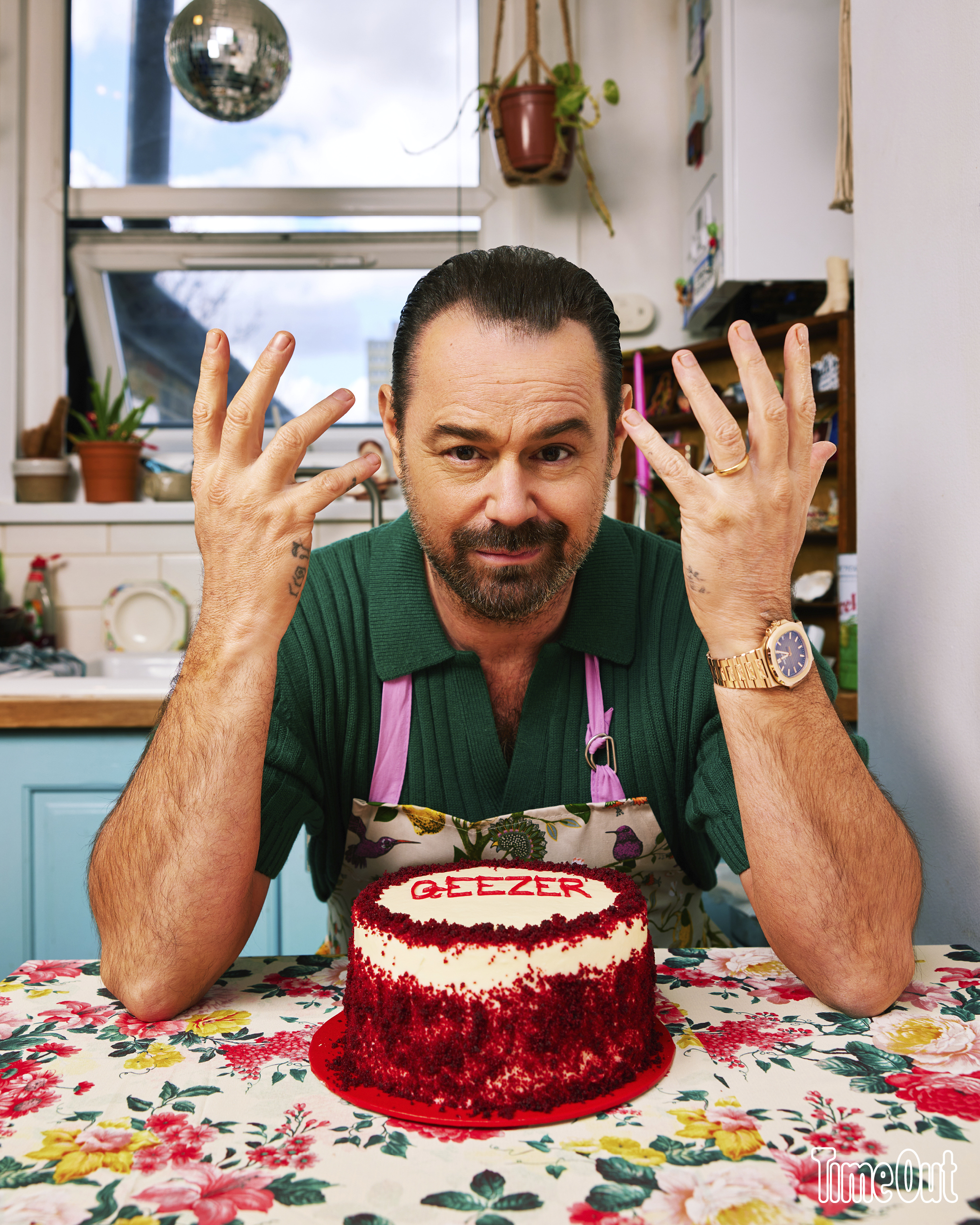 Danny Dyer with a cake