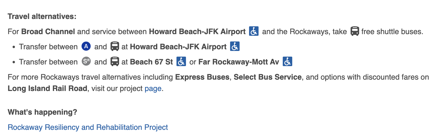 A line service change