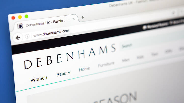 Debenhams website