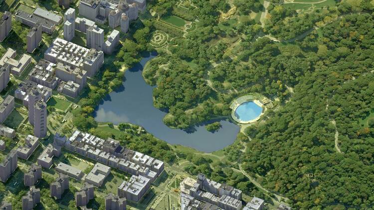 Rendering of new pool in Central Park