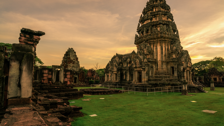 Explore ancient Khmer temple ruins at Phimai Historical Park