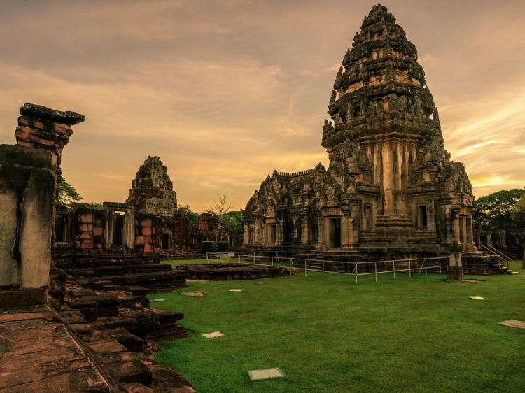 Explore ancient Khmer temple ruins at Phimai Historical Park