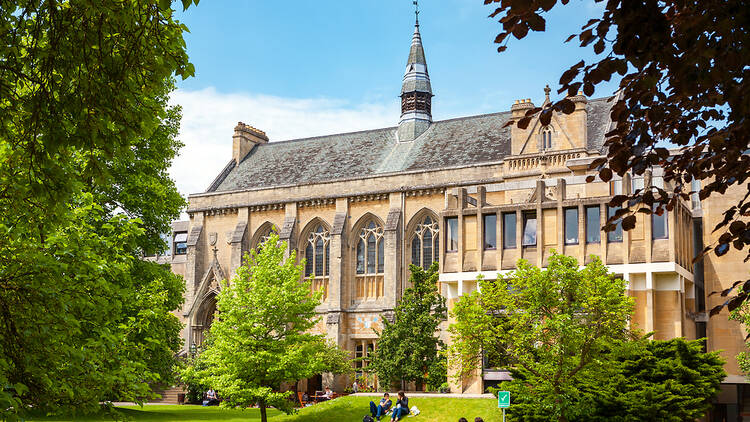 Oxford University college lawn