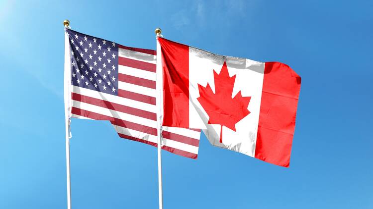 Canada U.S. flag