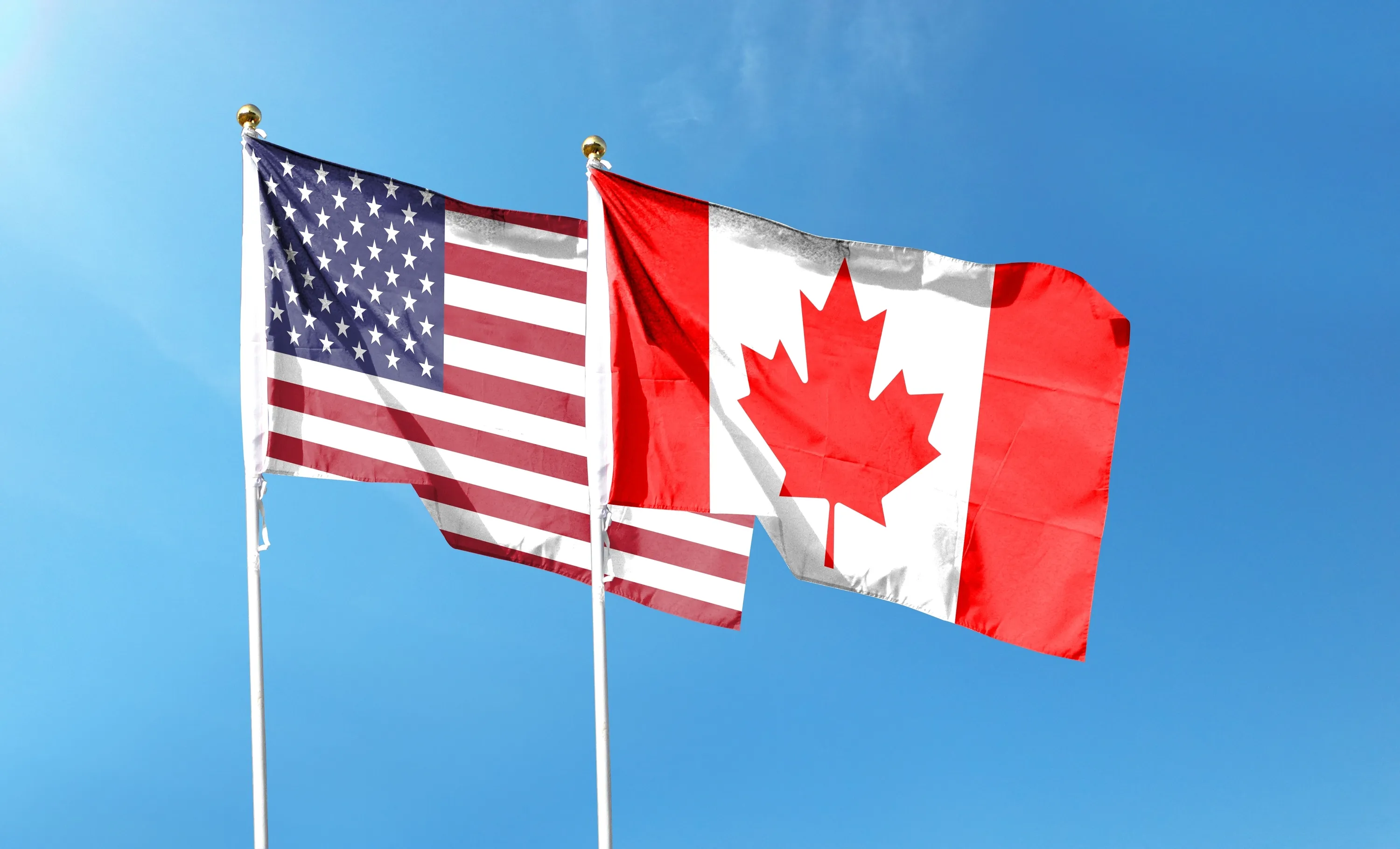 Canada U.S. flag