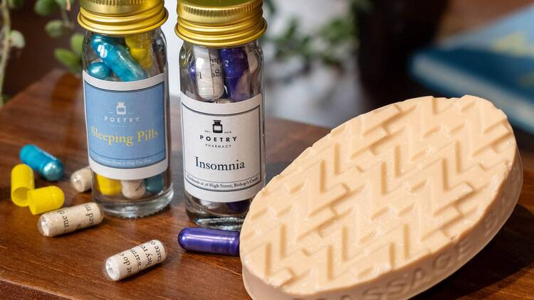 Poetry Pharmacy pop-up store