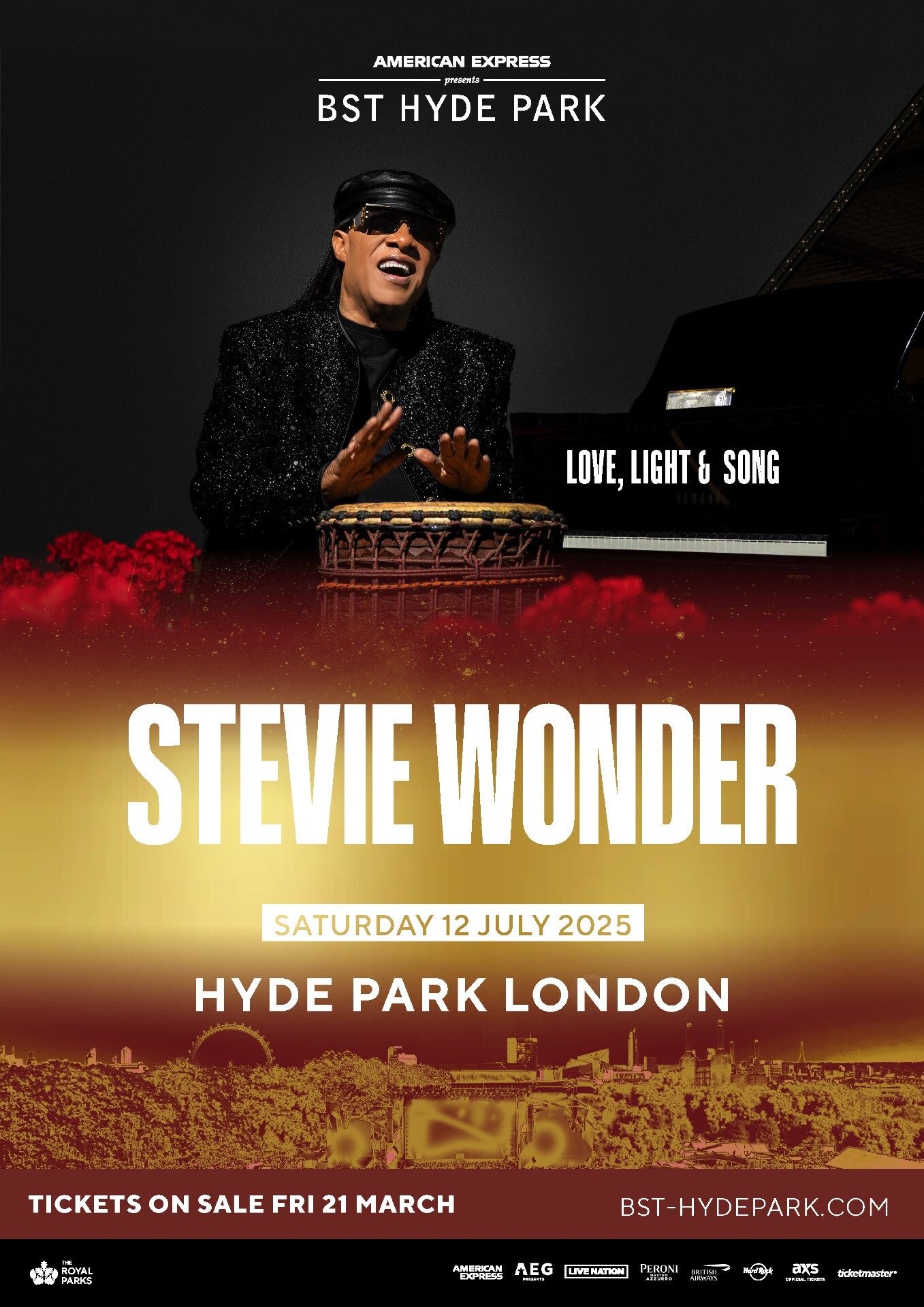 BST Hyde Park 2025 Stevie Wonder poster