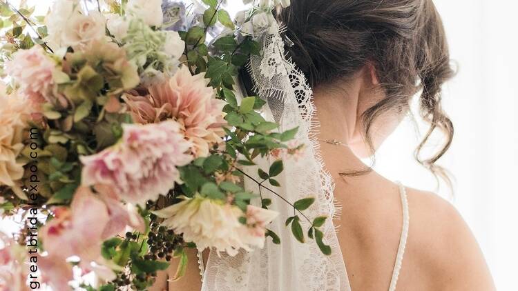 bride with bouquet