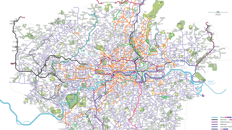 The Greenground cycling map