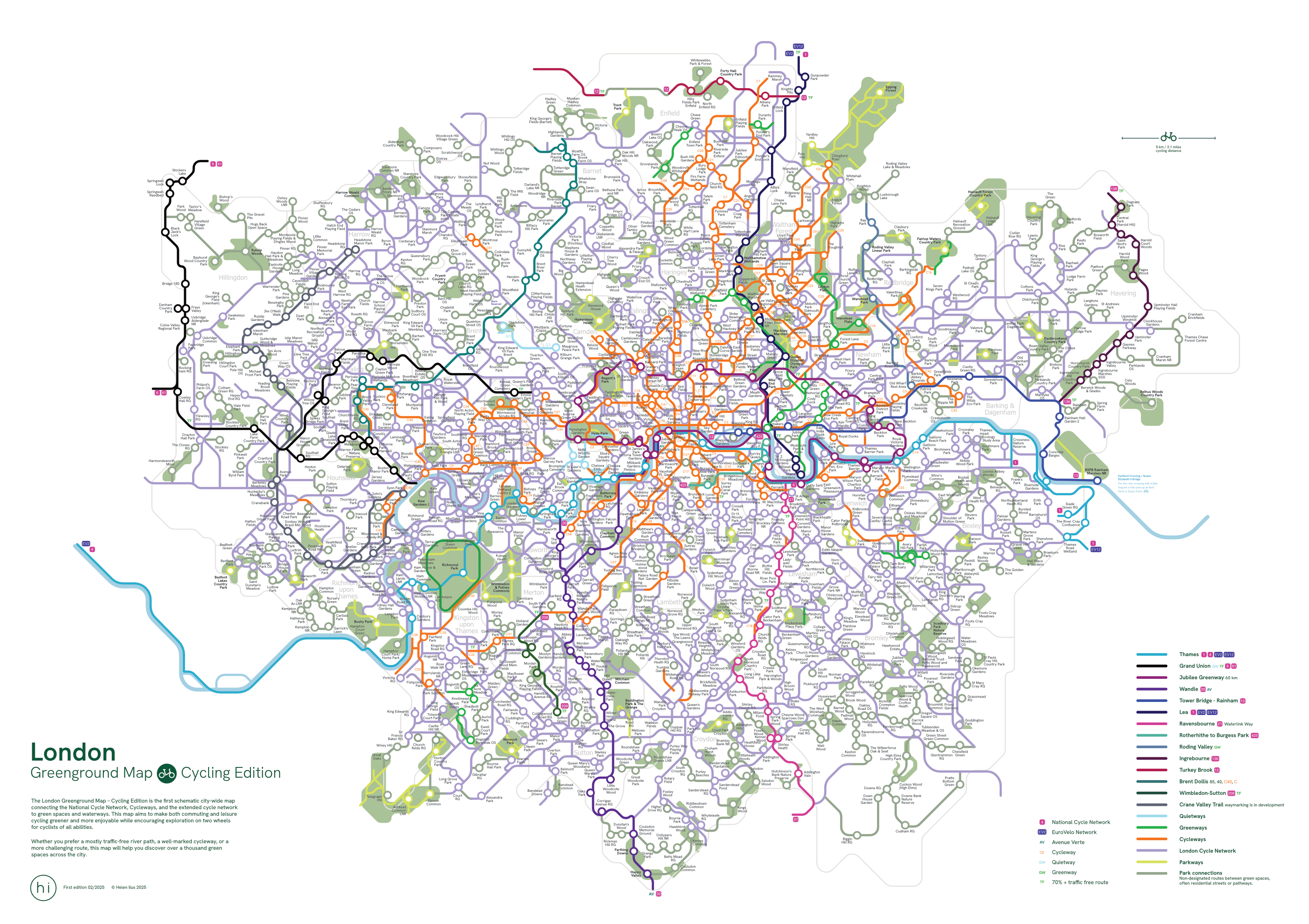 Greenground cycling map
