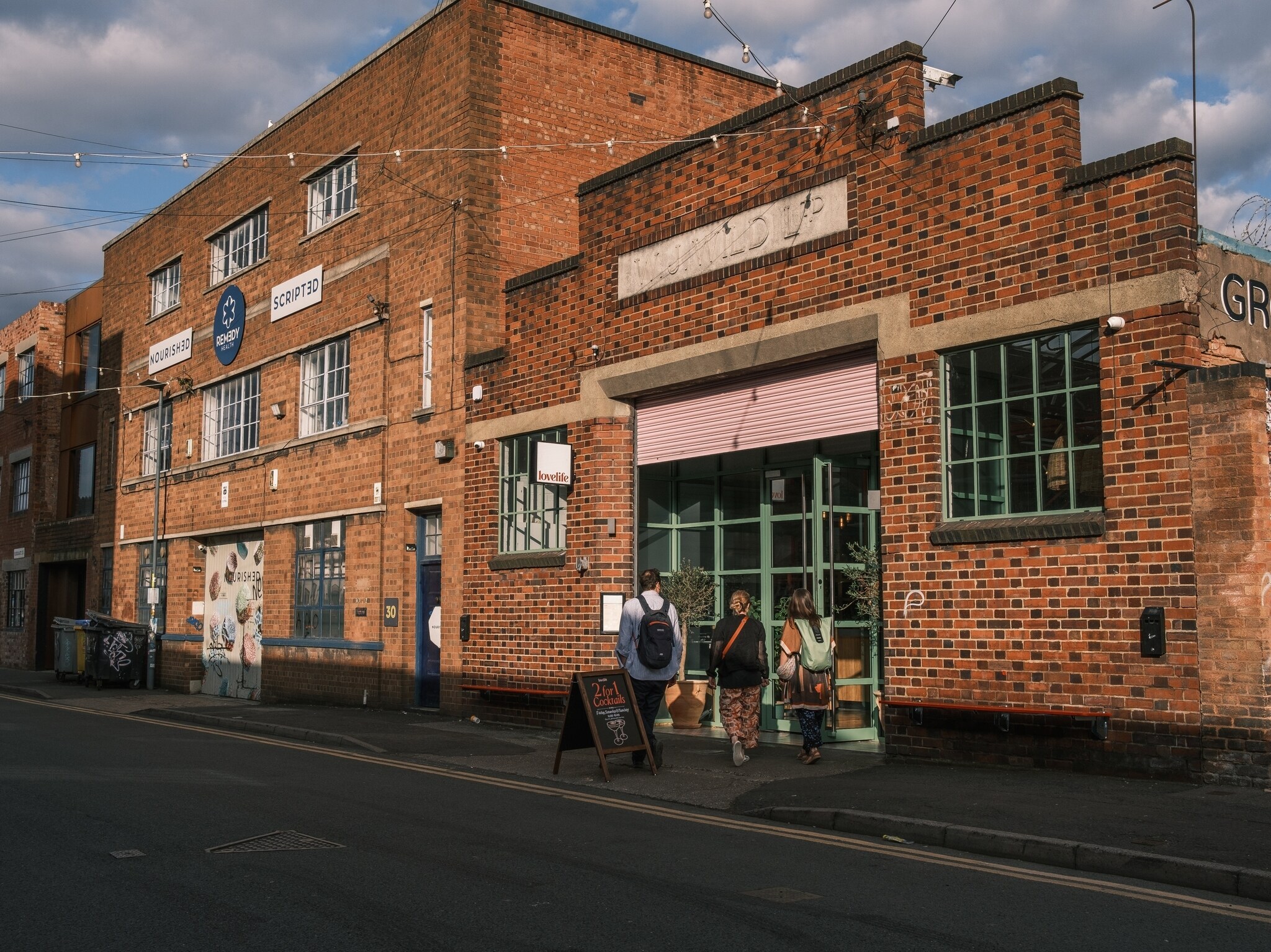 View of the Digbeth district in Birmingham, a former industrial area converted into an arts and leisure area known as the Custard Factory in Birmingham August 18, 2024 United Kingdom