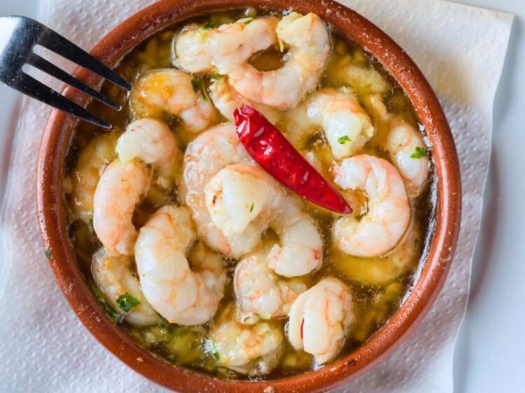 Gambas al ajillo en La Casa del Abuelo