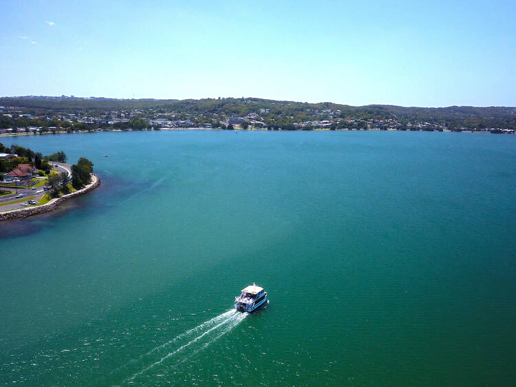 The largest tidal lake in the Southern Hemisphere is just under two hours’ drive from Sydney