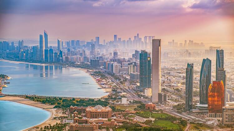 Aerial photo of Abu Dhabi cityscape