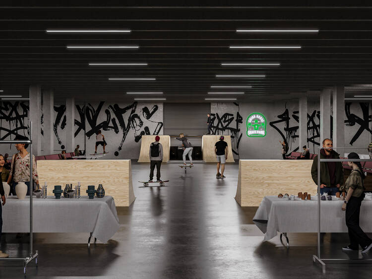 You can hit the ramps at this new indoor skate park