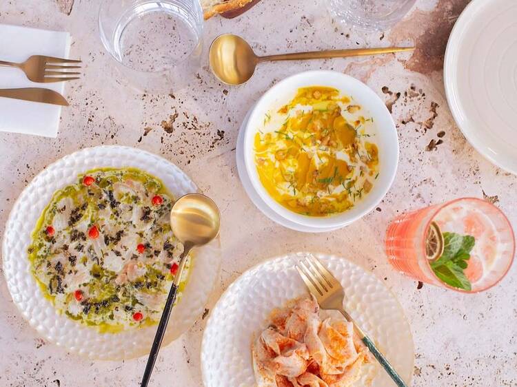 Carpaccio de pescado blanco en Furia (Mar del Plata)