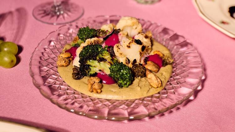 Babaganoush with Sautéed Greens at La Feliz (Mendoza)