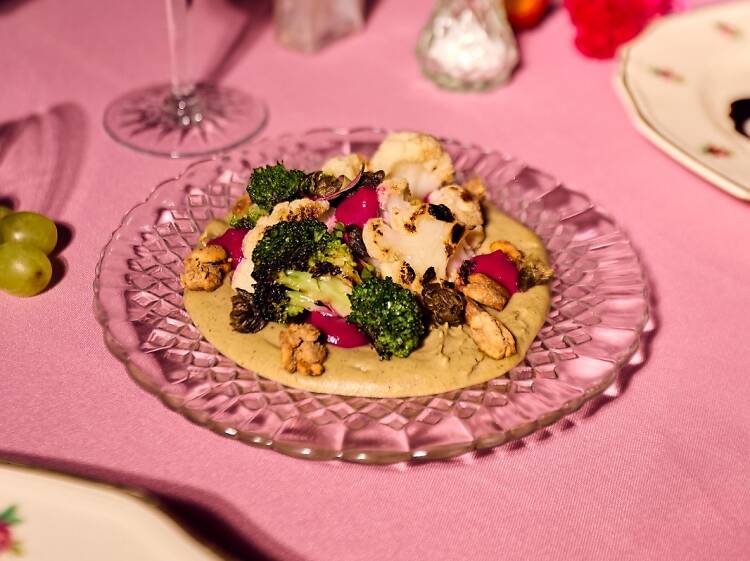 Babaganoush with Sautéed Greens at La Feliz (Mendoza)