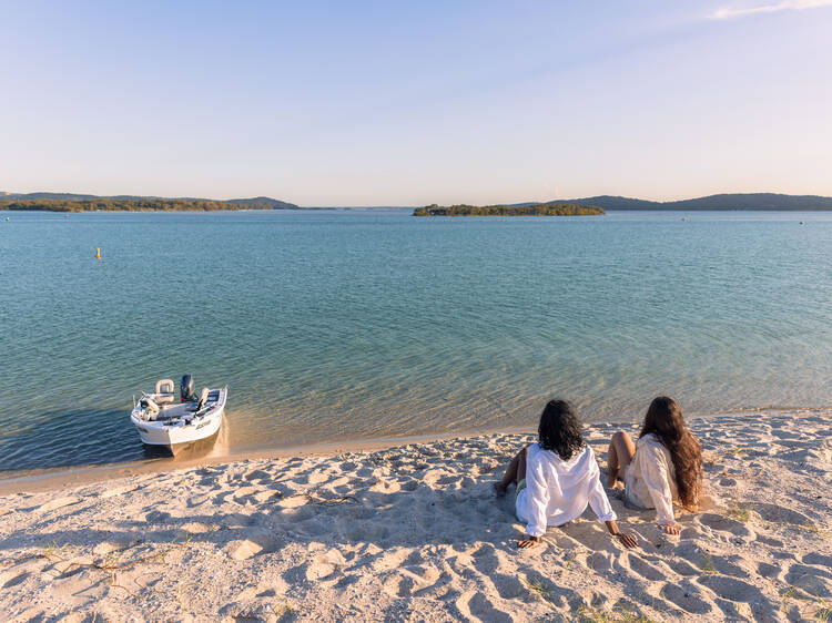 The largest tidal lake in the Southern Hemisphere is just under two hours’ drive from Sydney