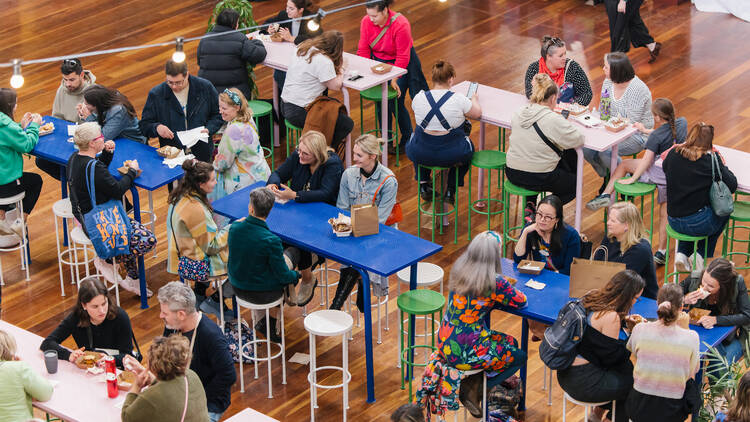 People sitting at tables 