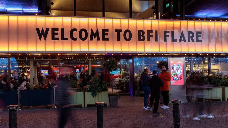 BFI Flare sign at BFI Southbank