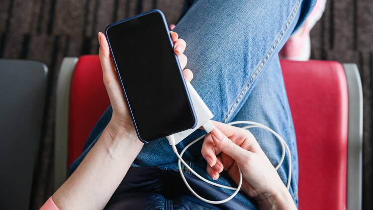 Power bank on plane