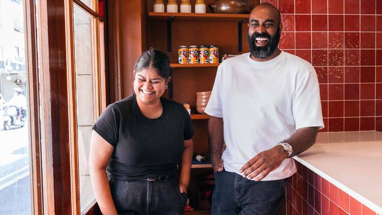 Chef Ahana Dutt and Shaun Christie-David