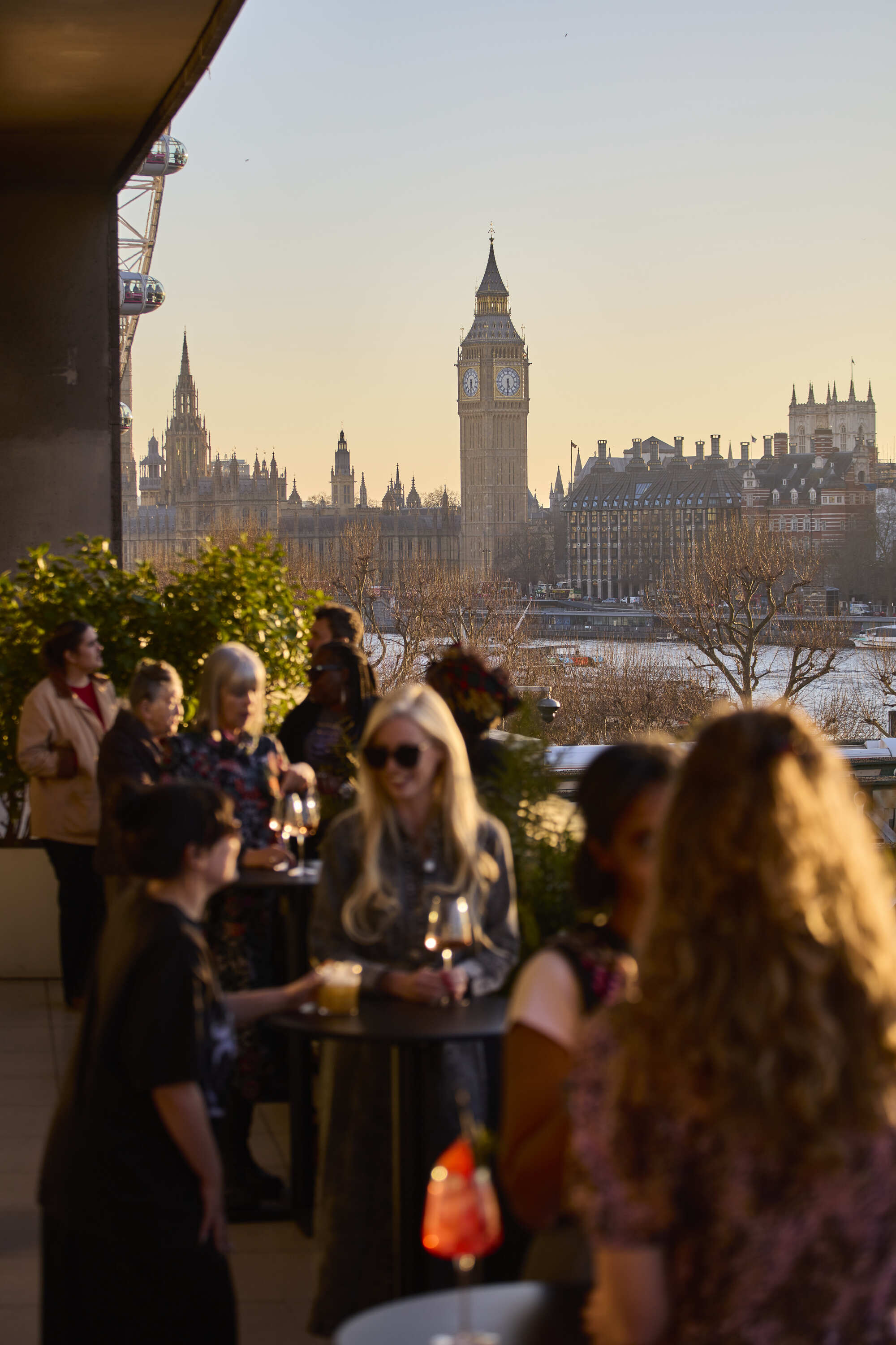 Balcony bar with a view of Big Ben 