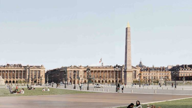 Découvrez les images du projet de la future place de la Concorde entre pelouses immenses et place réduite pour les voitures