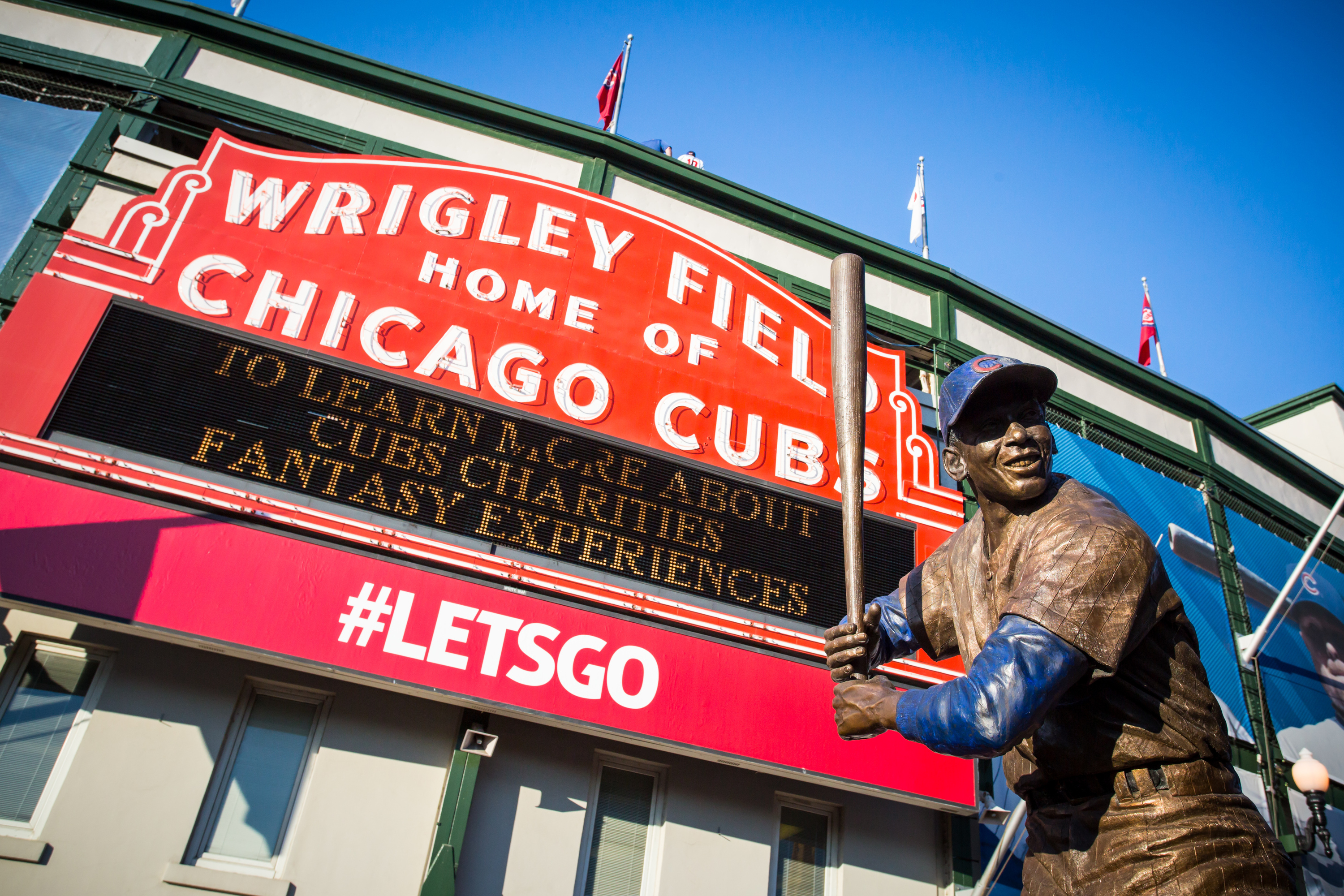 This new permanent monument at Wrigley Field celebrates the Cubs 2016 World Series win