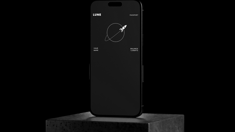 Lune Passport landing page.