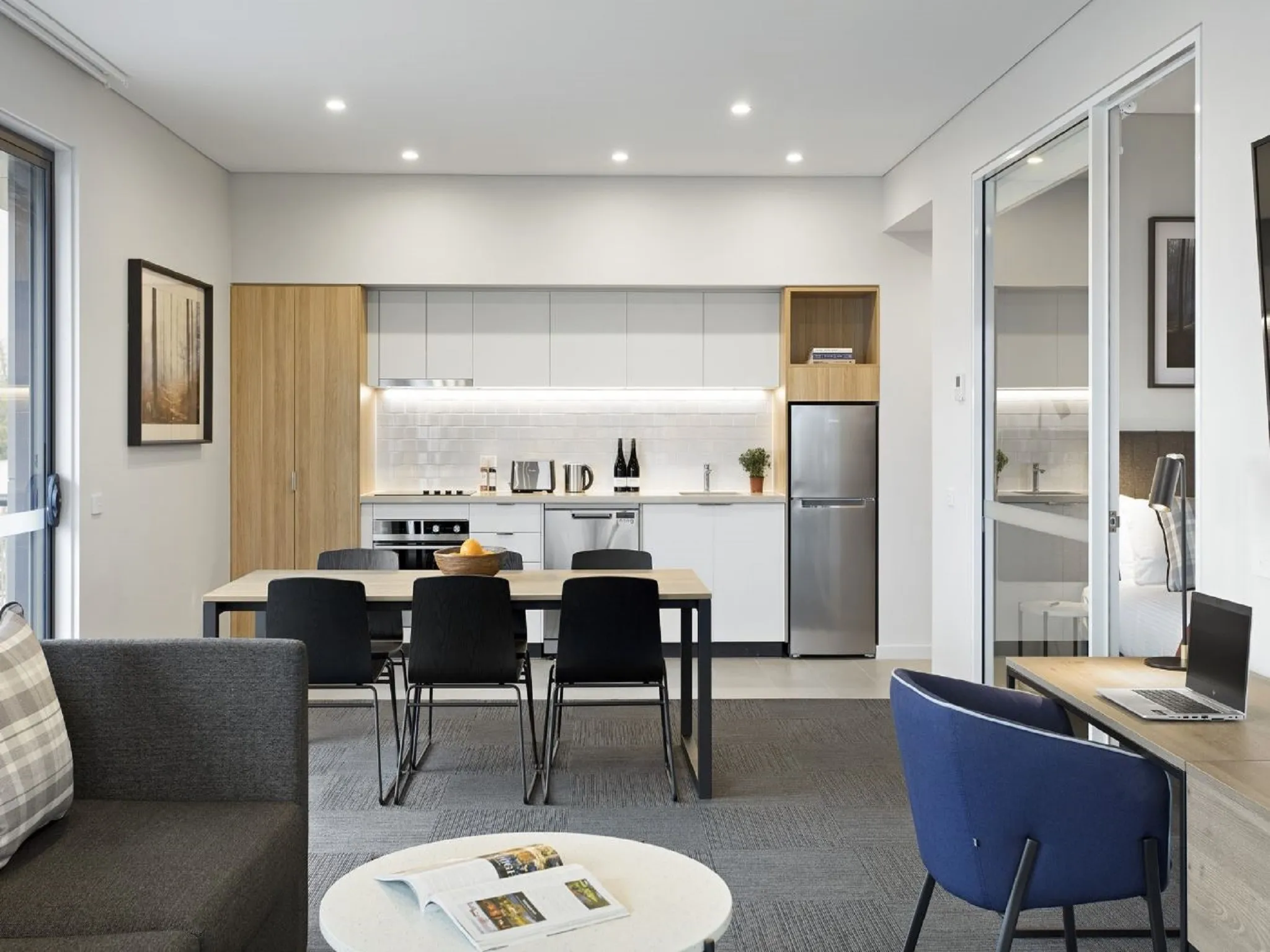 Inside the two-bedroom apartment at Quest Orange