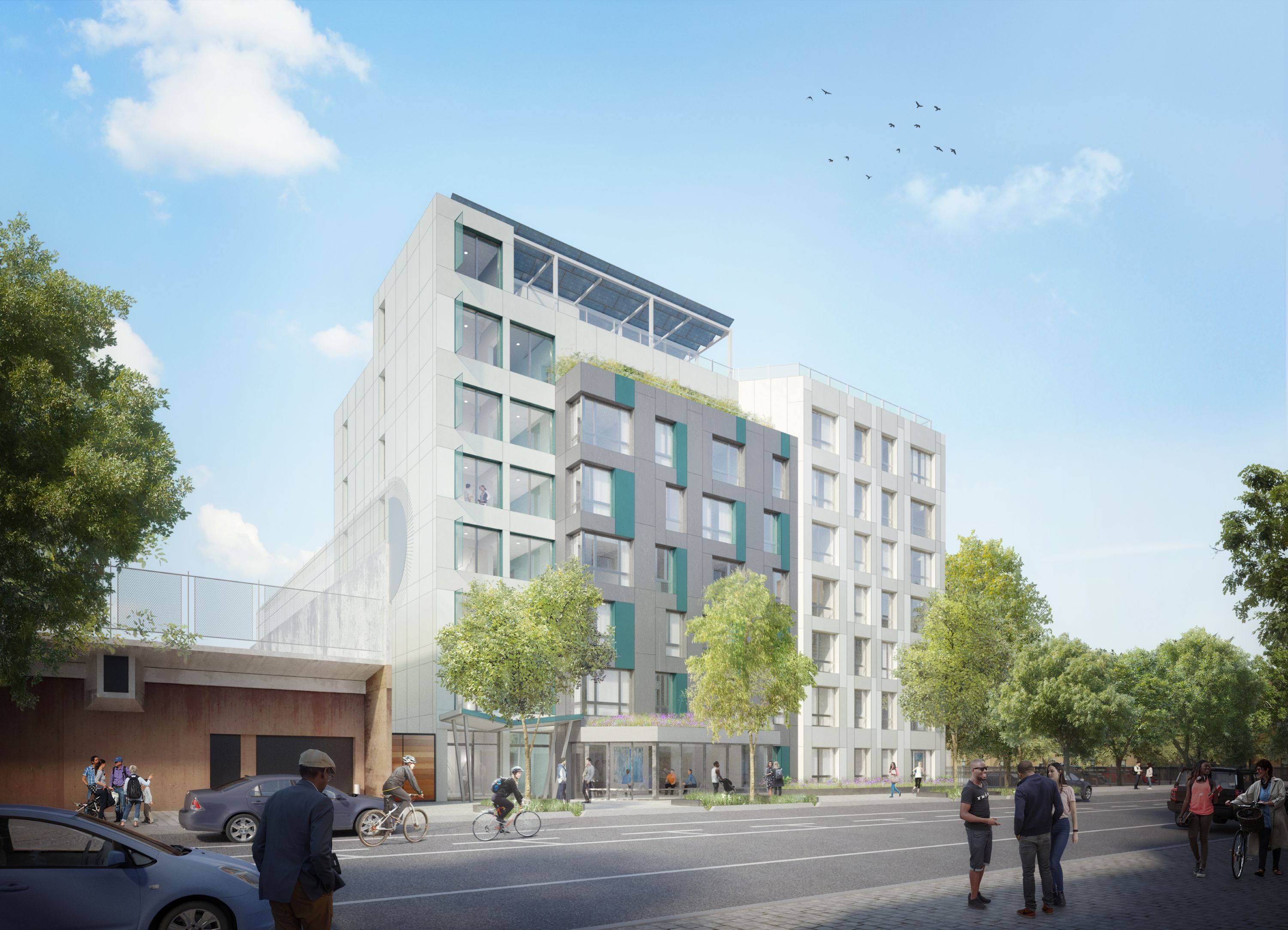 rendering of affordable housing building