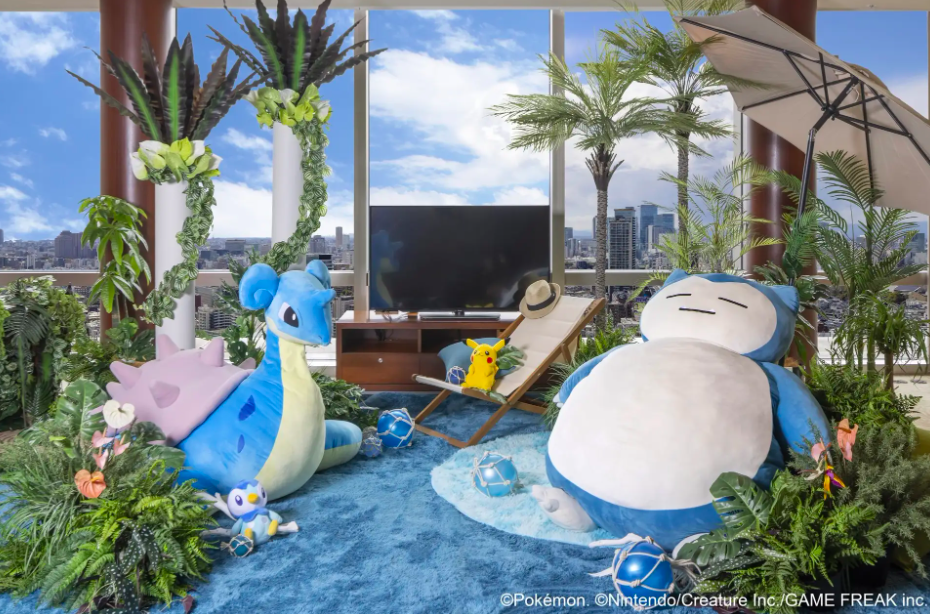 巨大ラプラスとカビゴンが出現、グランドハイアット東京でポケモン宿泊