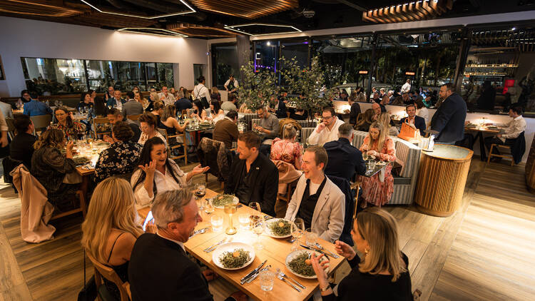 Full dining rooms with guests