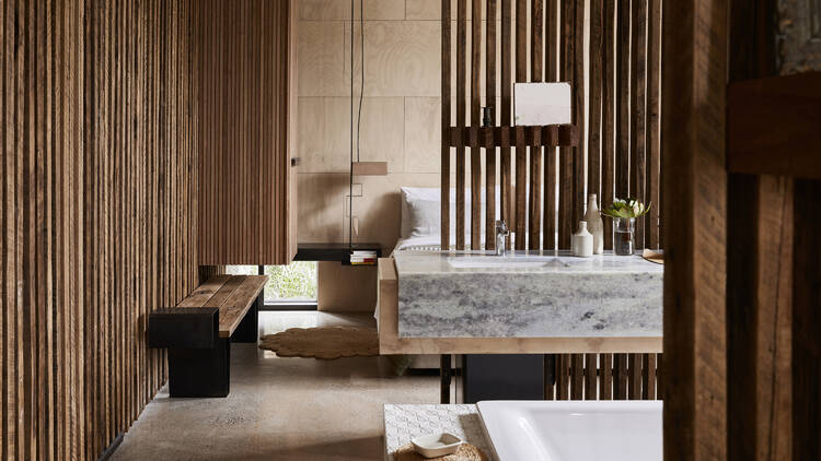 The bathroom in suite three of Drift House.