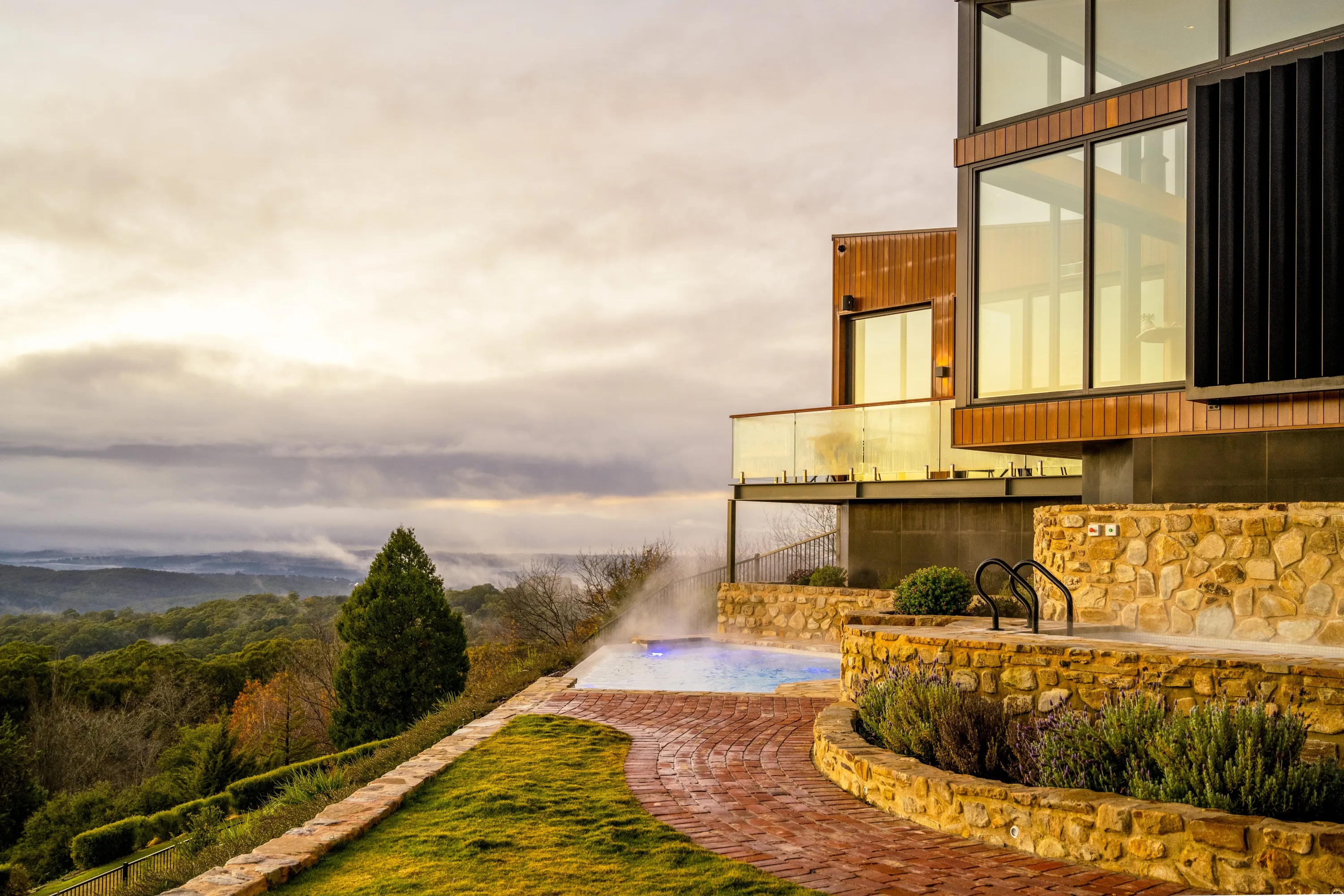 View of hot spring at resort