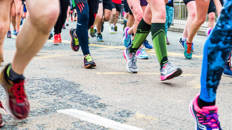Runners in the Manchester Marathon
