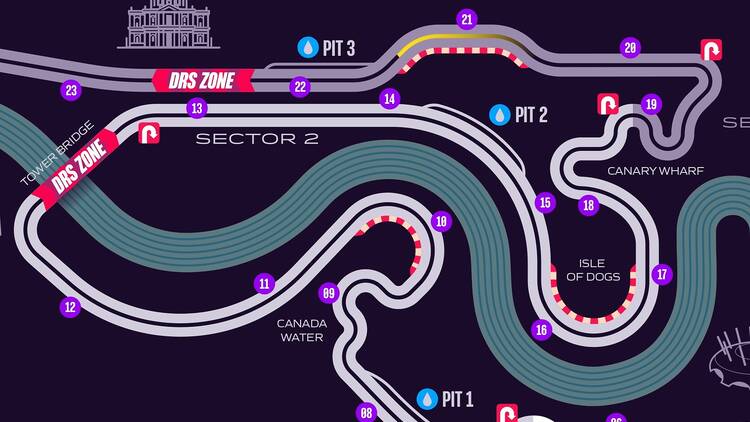 The London Marathon route map, according to F1