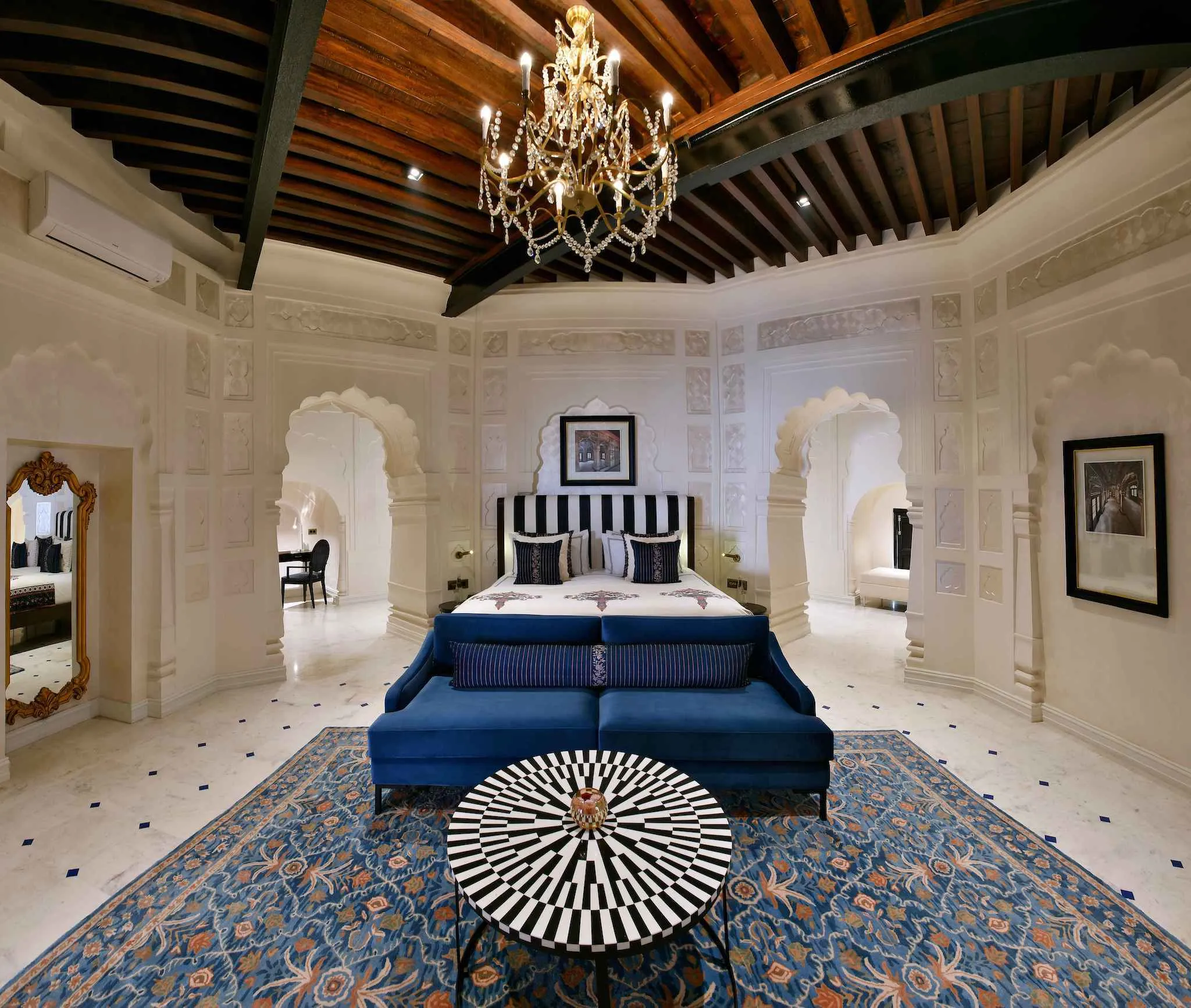 The hexagonal Presidential Suite at Ran Baas The Palace Patiala